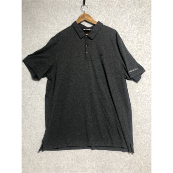 Travis Mathew Other - Travis Mathew Men's 3X Large Dark Gray Short Sleeve Polo Golf Logo On Sleeve